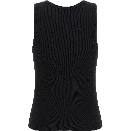 Black Cotton Sleeveles T-Shirt
