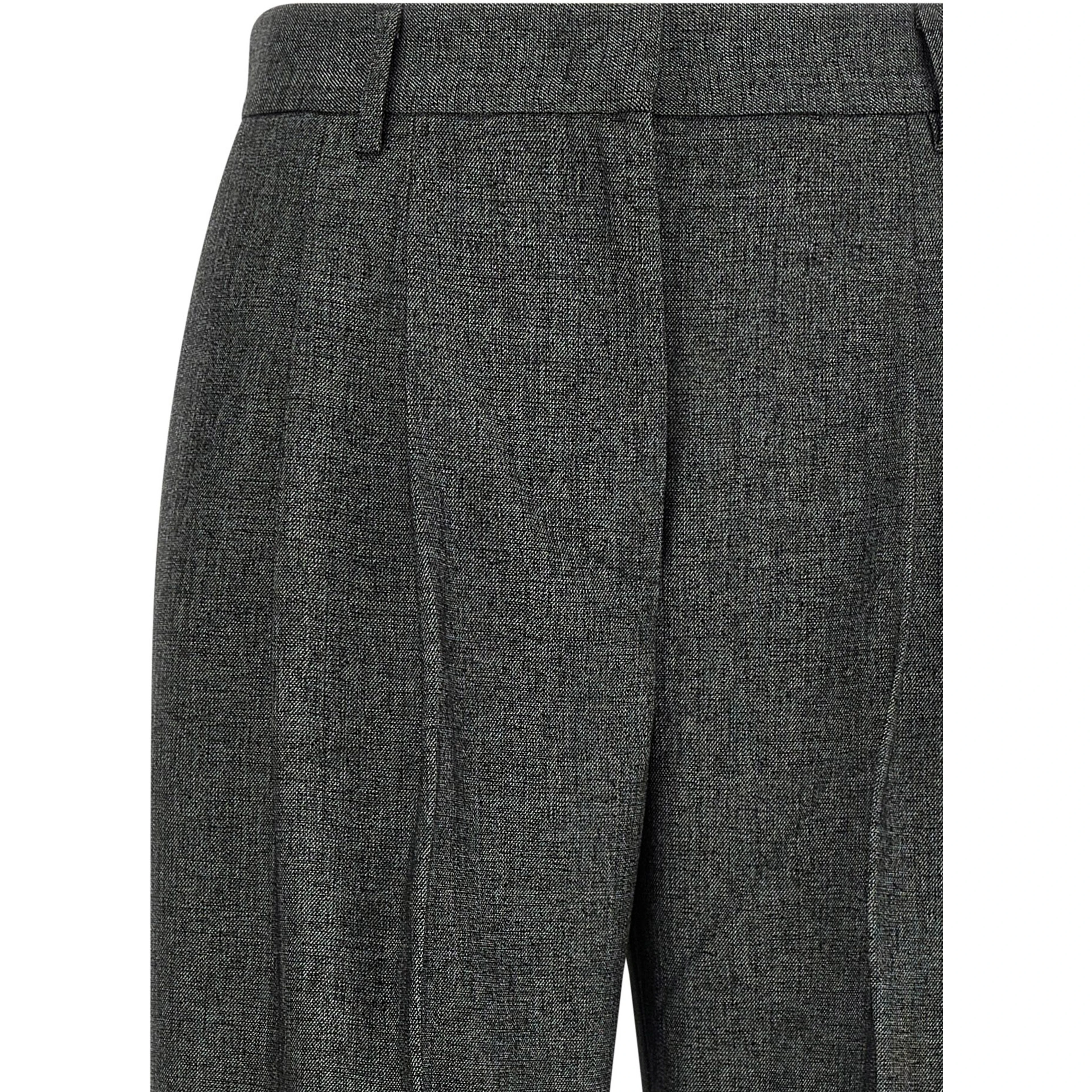 Gray Polyester Dress Pants