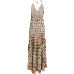 Multicolor Viscose Long Dress