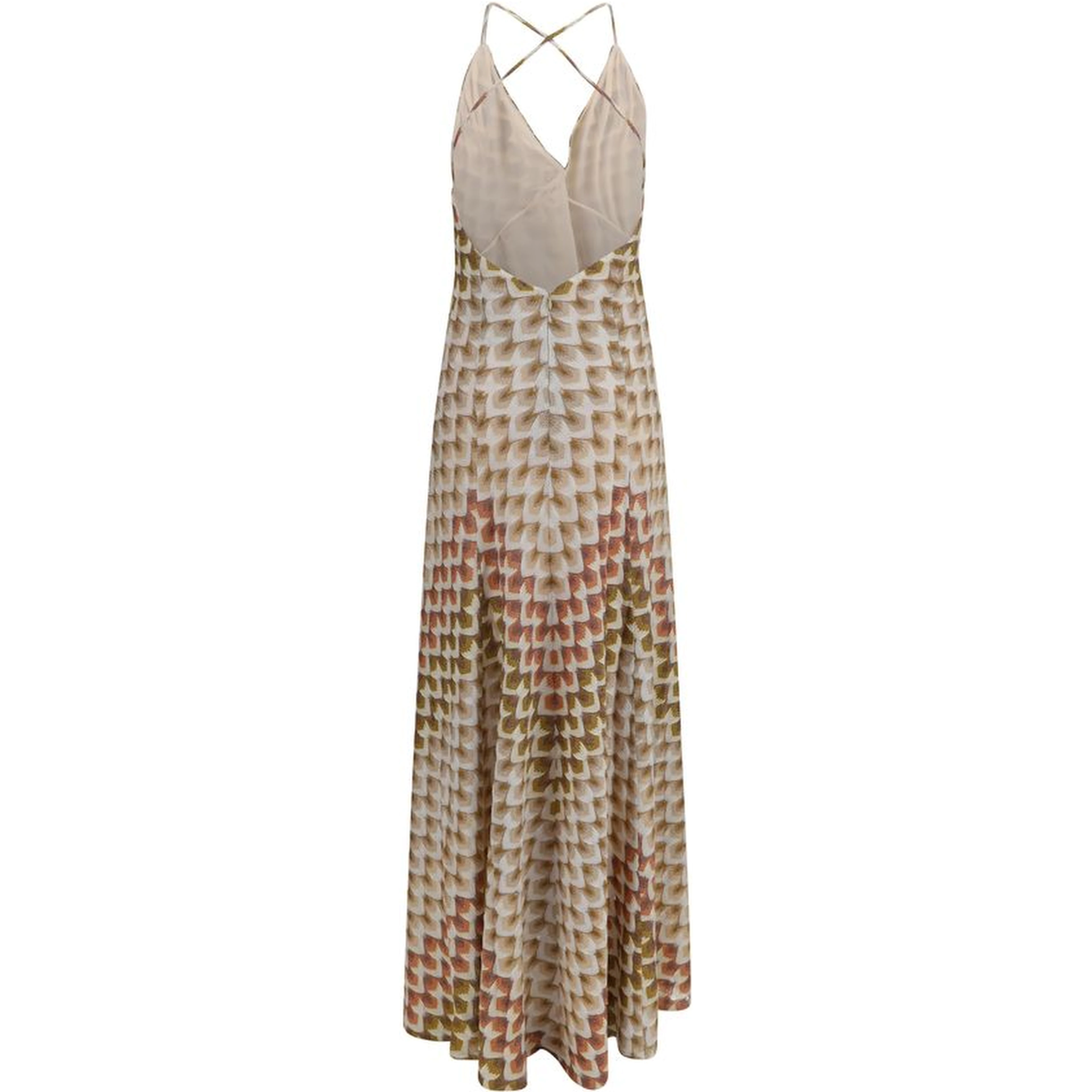 Multicolor Viscose Long Dress