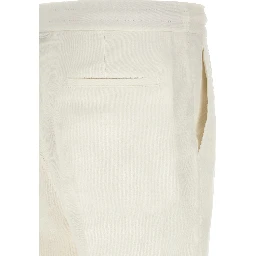 White Linen Casual Pants