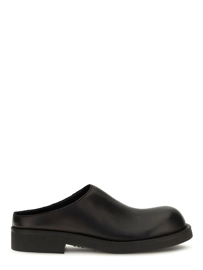 Black Calf Leather Bos Taurus Mules