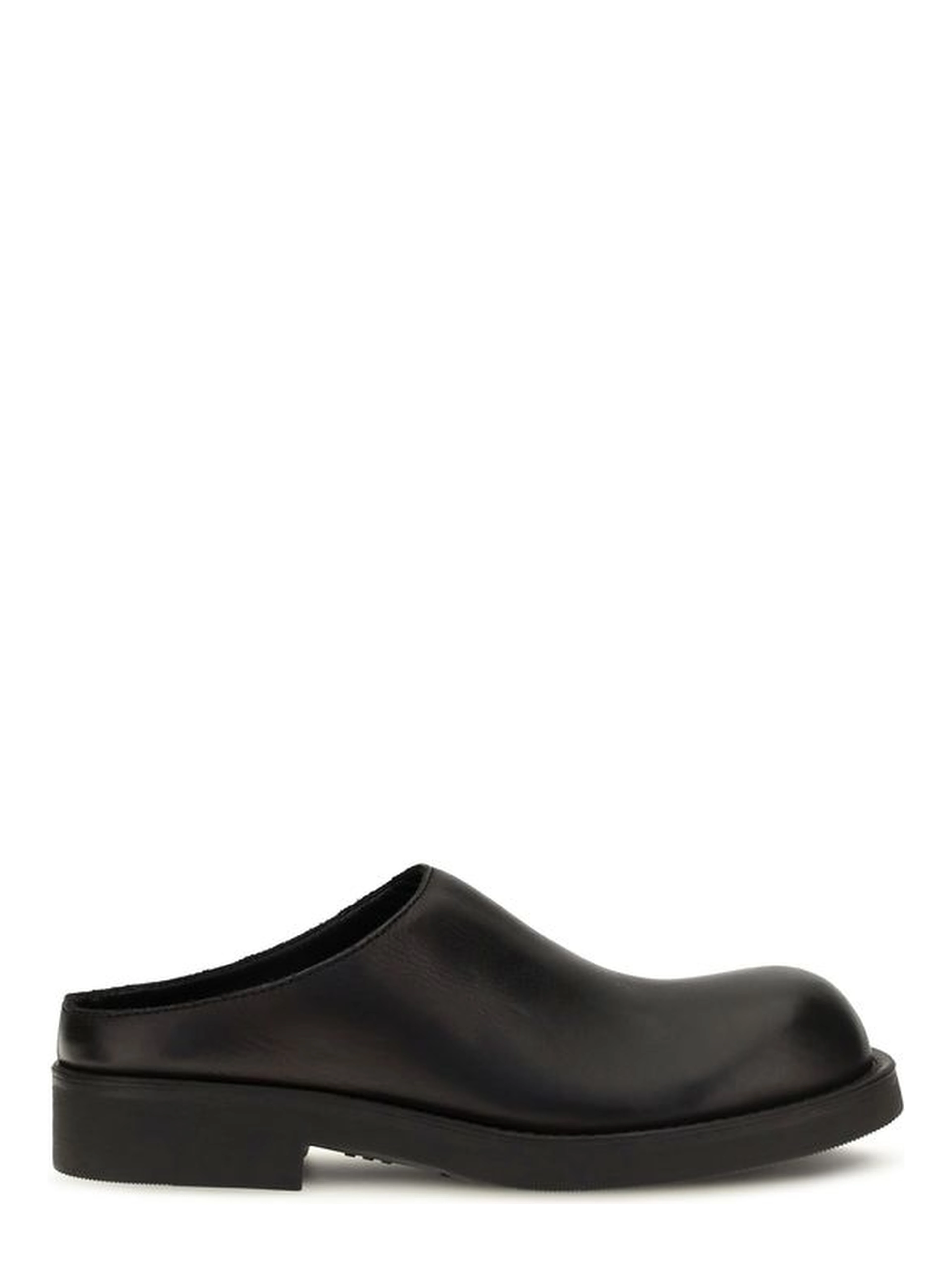 Black Calf Leather Bos Taurus Mules