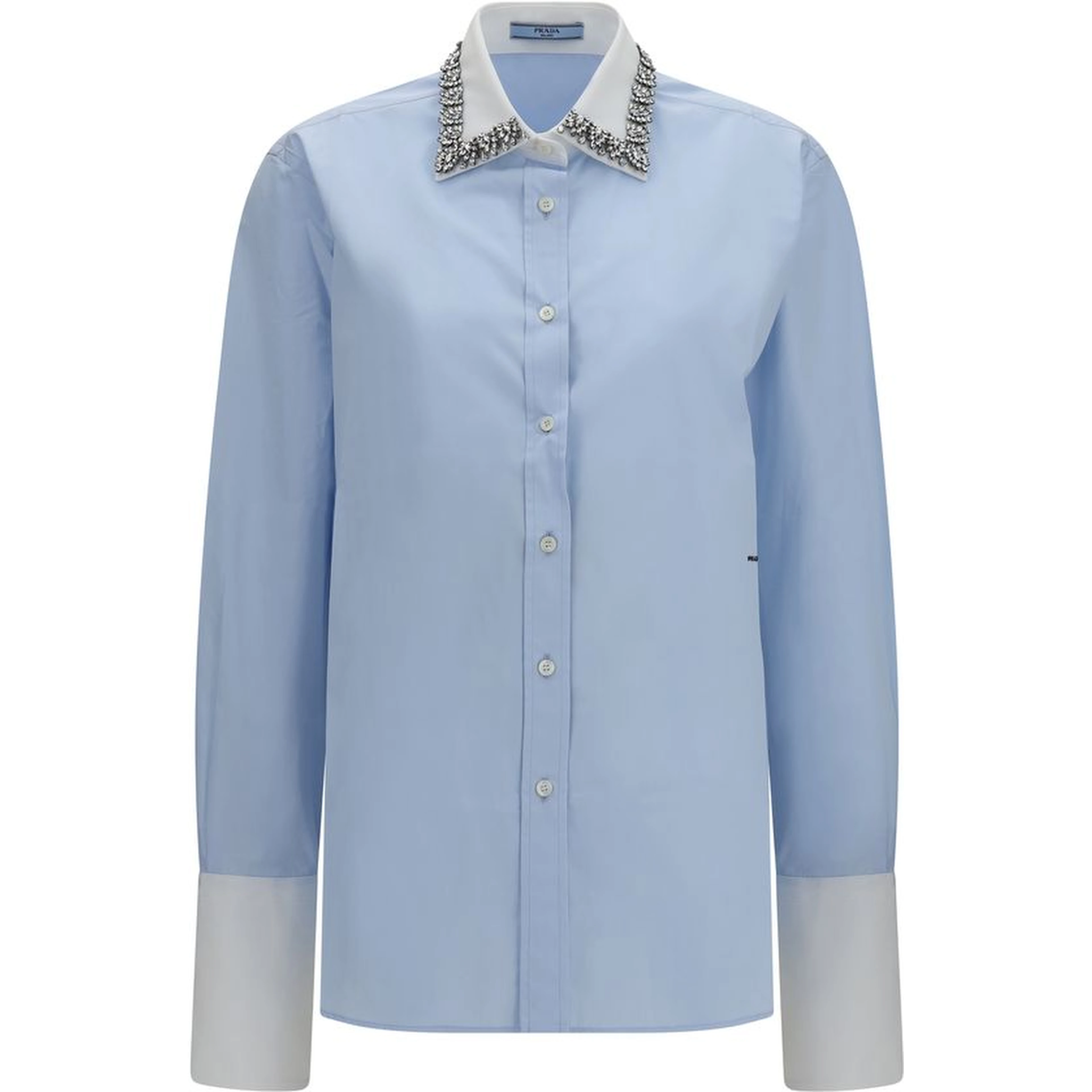 Blue Cotton Dress Shirt