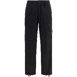 Black Cotton Cargo Pants