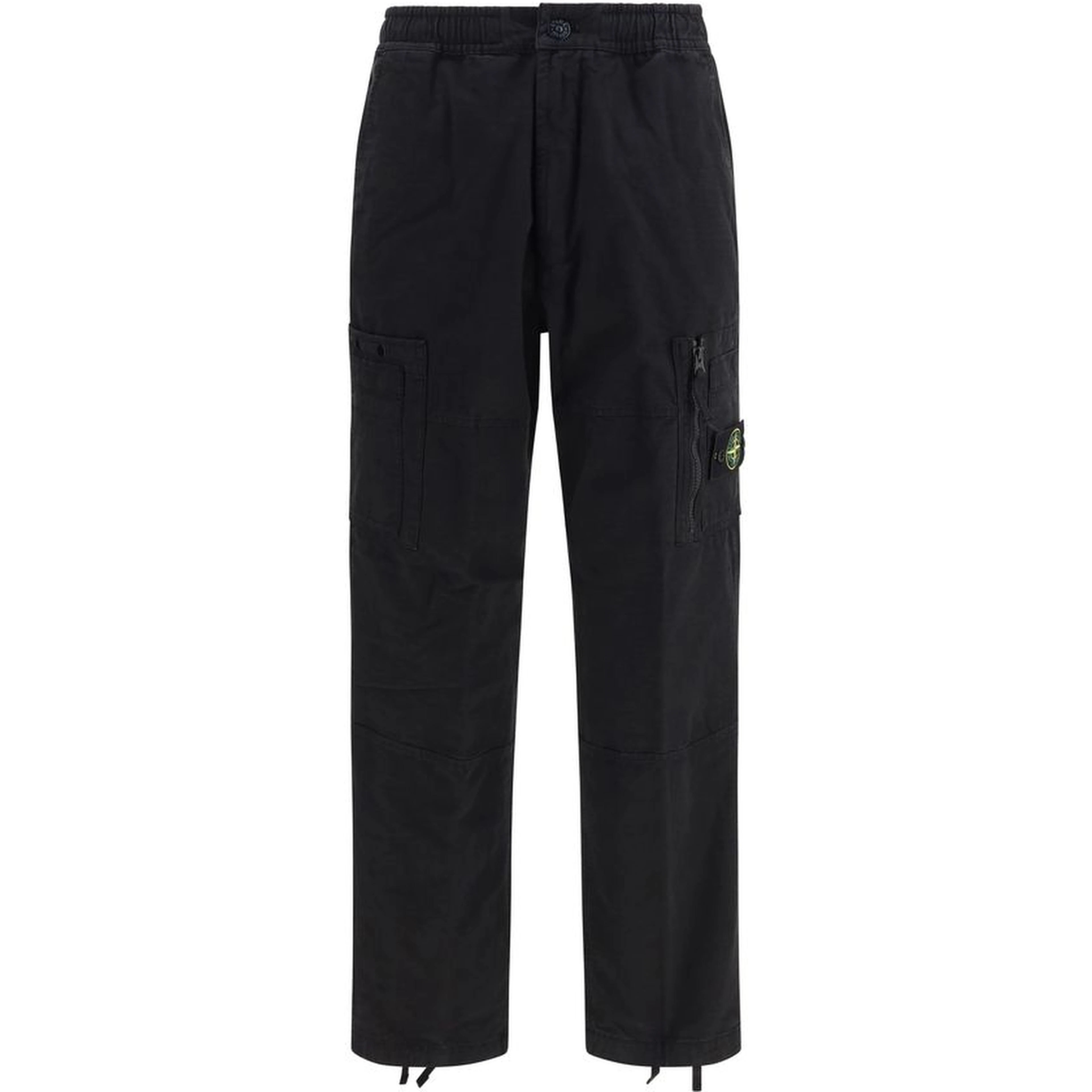 Black Cotton Cargo Pants