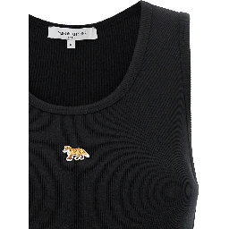 Black Cotton Sleeveles T-Shirt