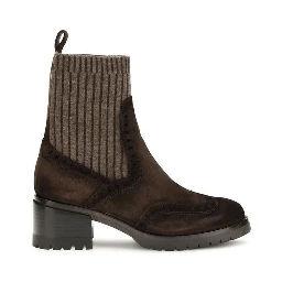 Brown Calf Leather Bos Taurus Ankle Boots