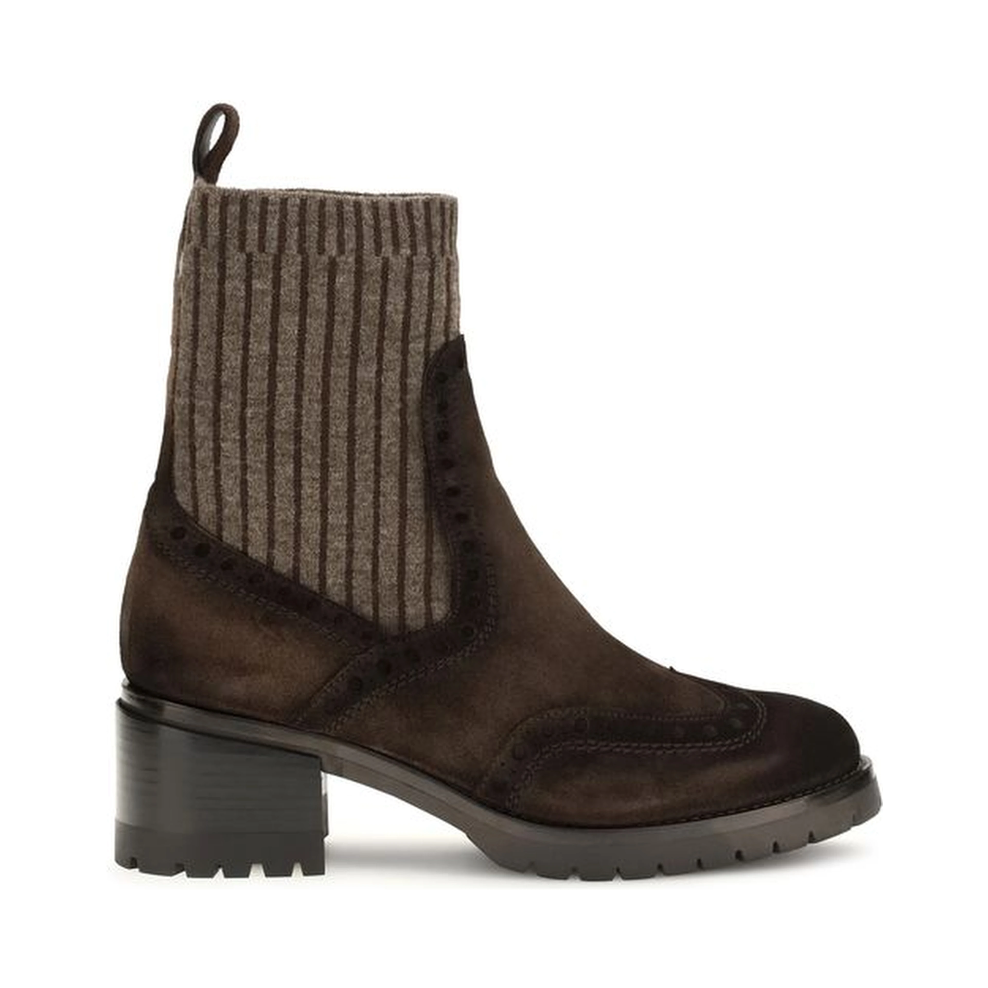 Brown Calf Leather Bos Taurus Ankle Boots