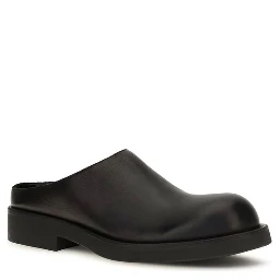 Black Calf Leather Bos Taurus Mules