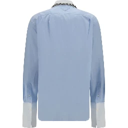Blue Cotton Dress Shirt