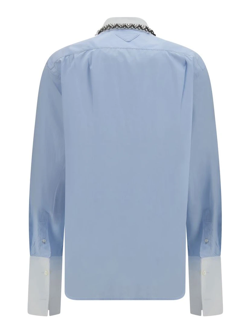 Blue Cotton Dress Shirt