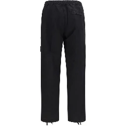 Black Cotton Cargo Pants