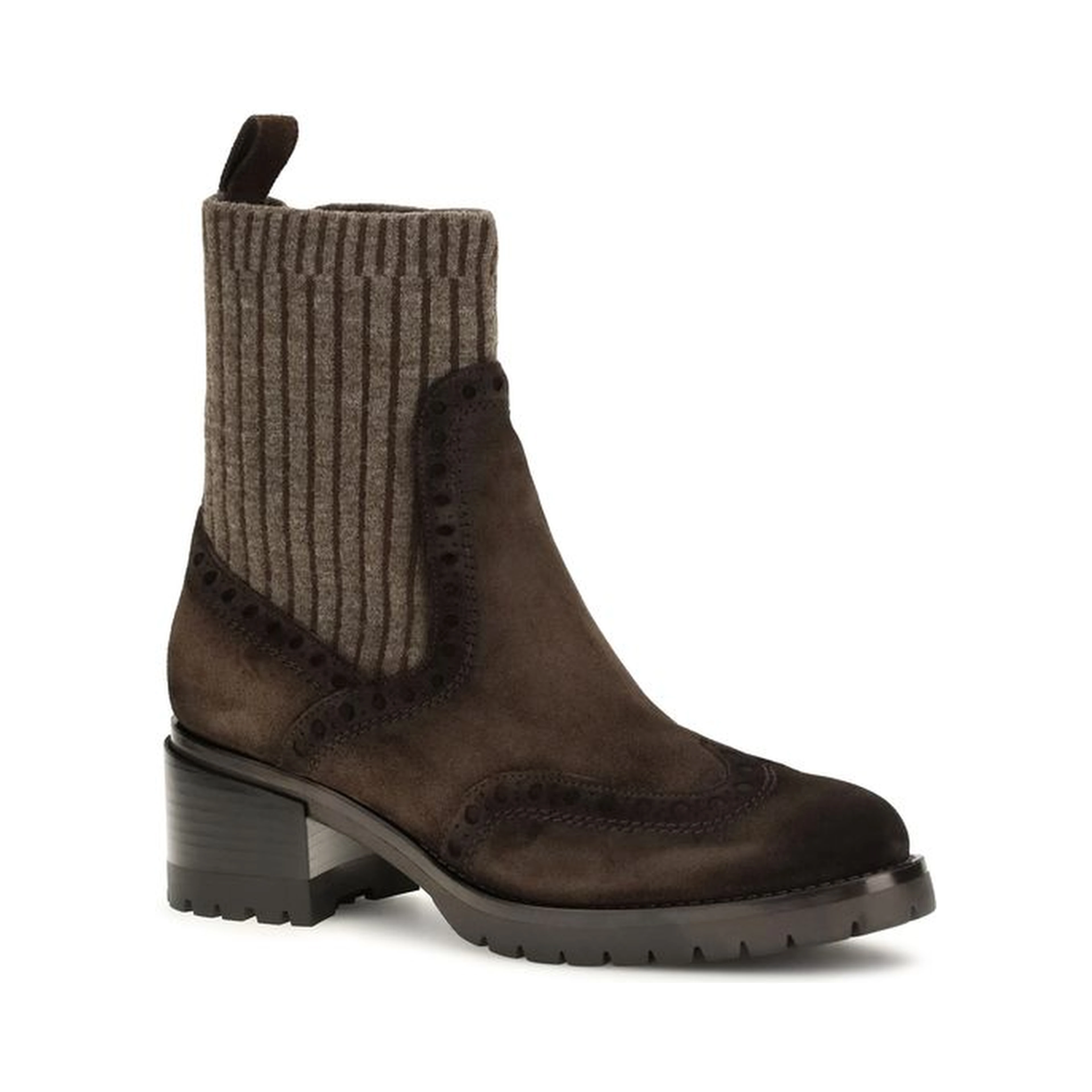 Brown Calf Leather Bos Taurus Ankle Boots