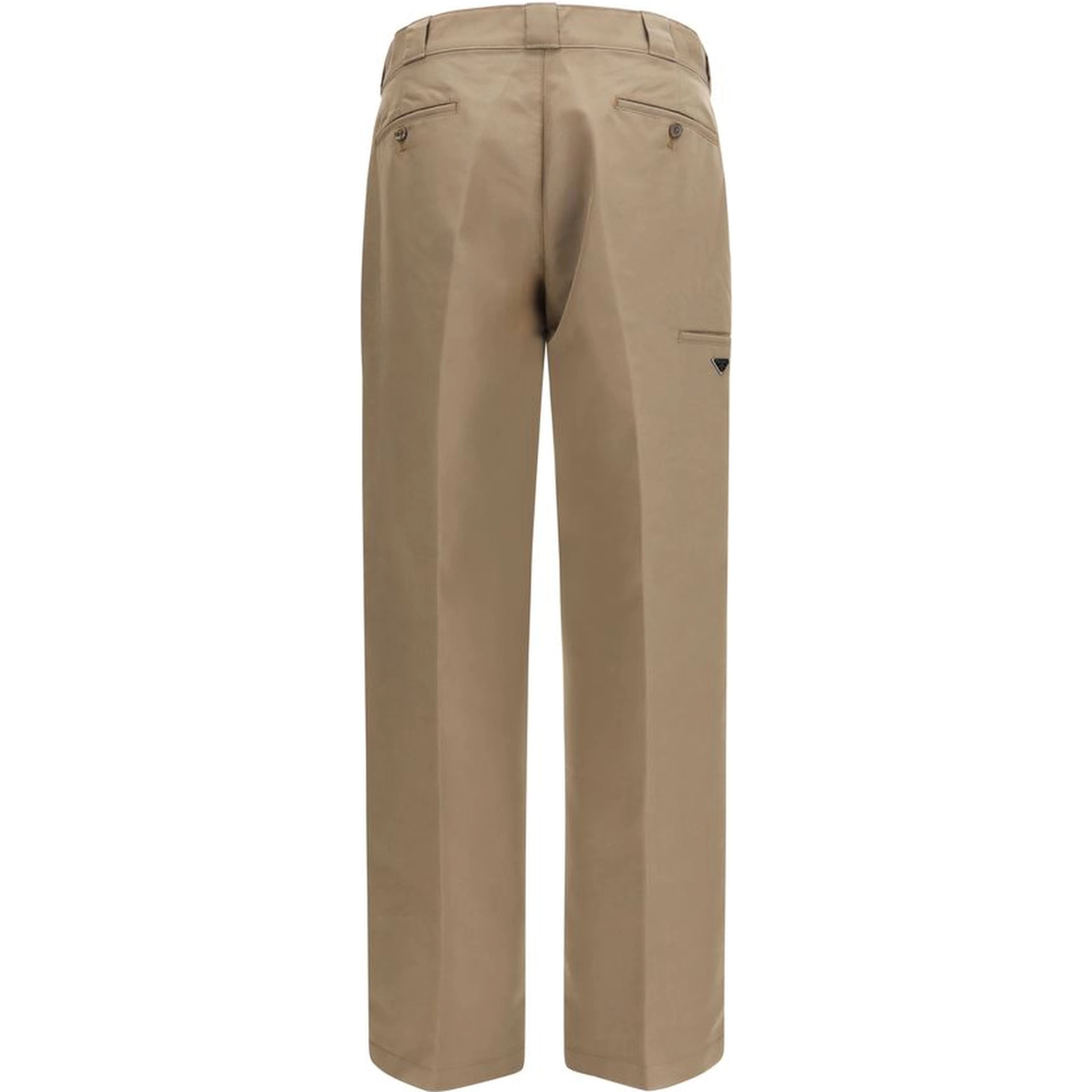 Brown Cotton Casual Pants