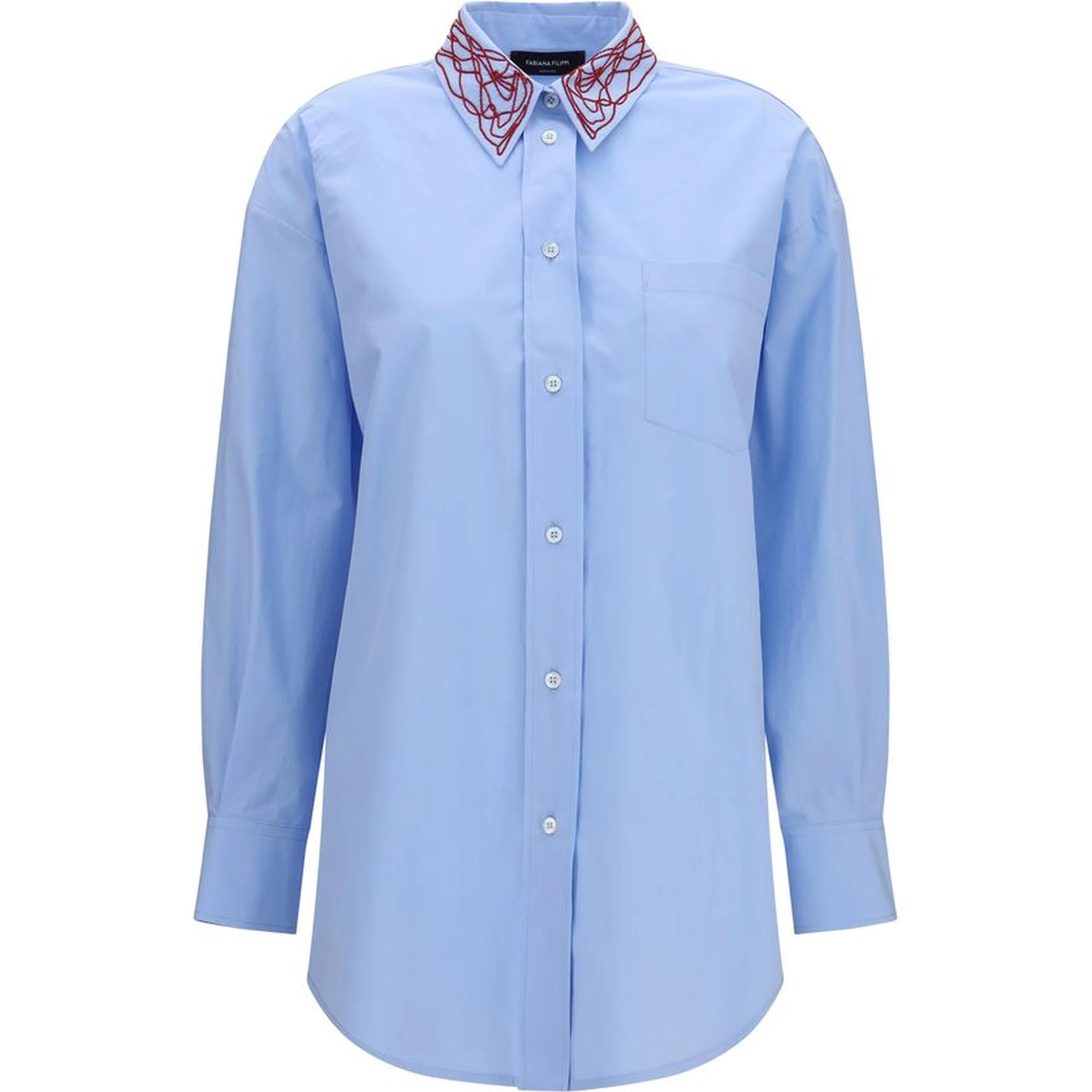 Blue Cotton Dress Shirt