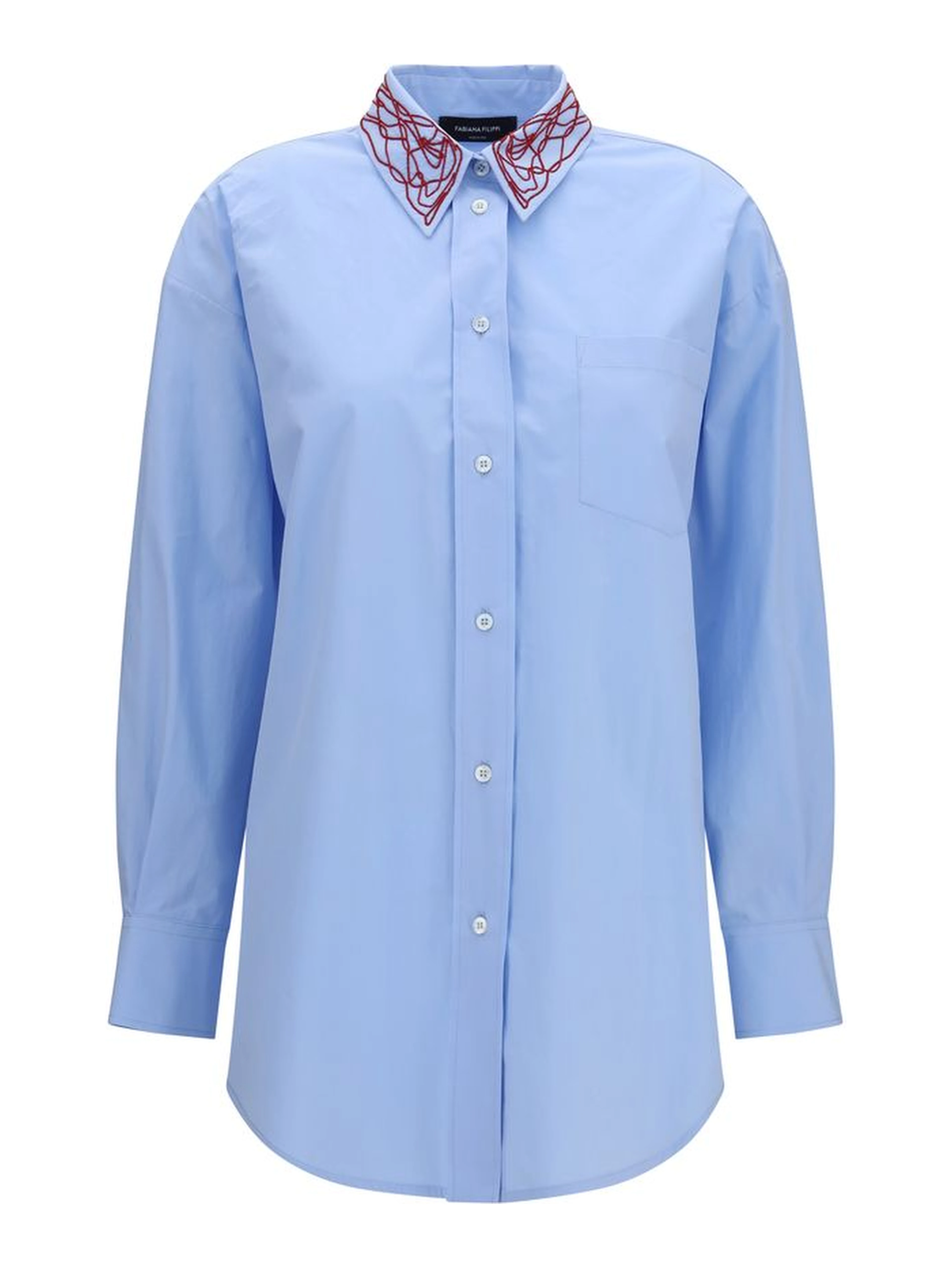 Blue Cotton Dress Shirt