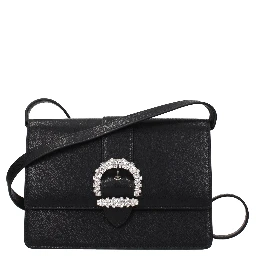 Black Leather Crossbody Bag
