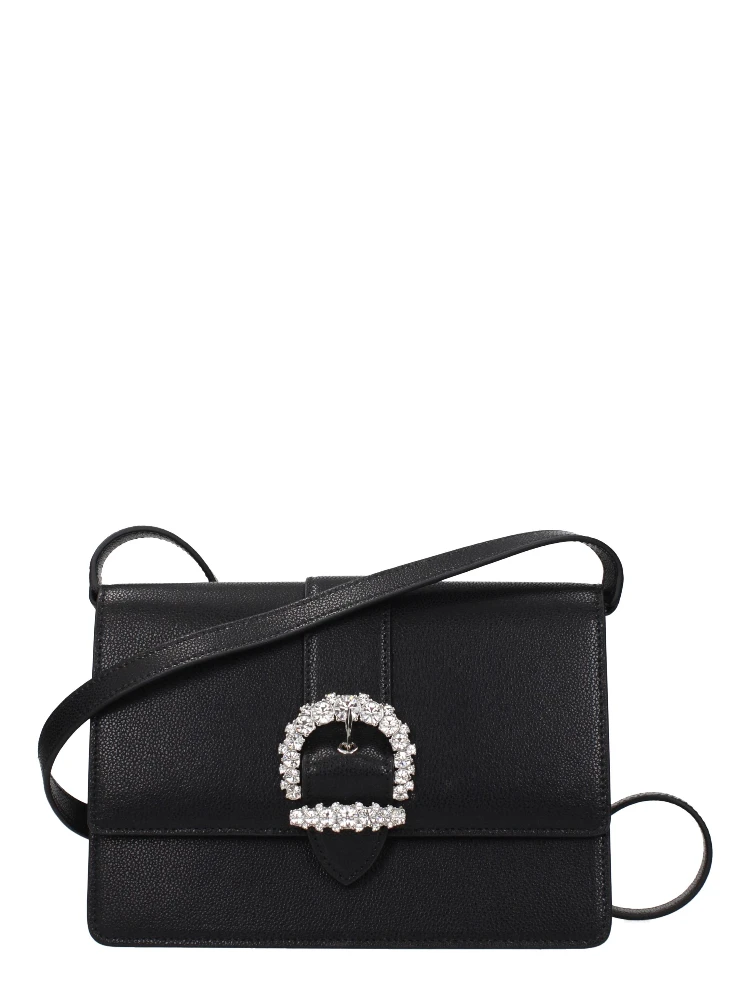 Black Leather Crossbody Bag