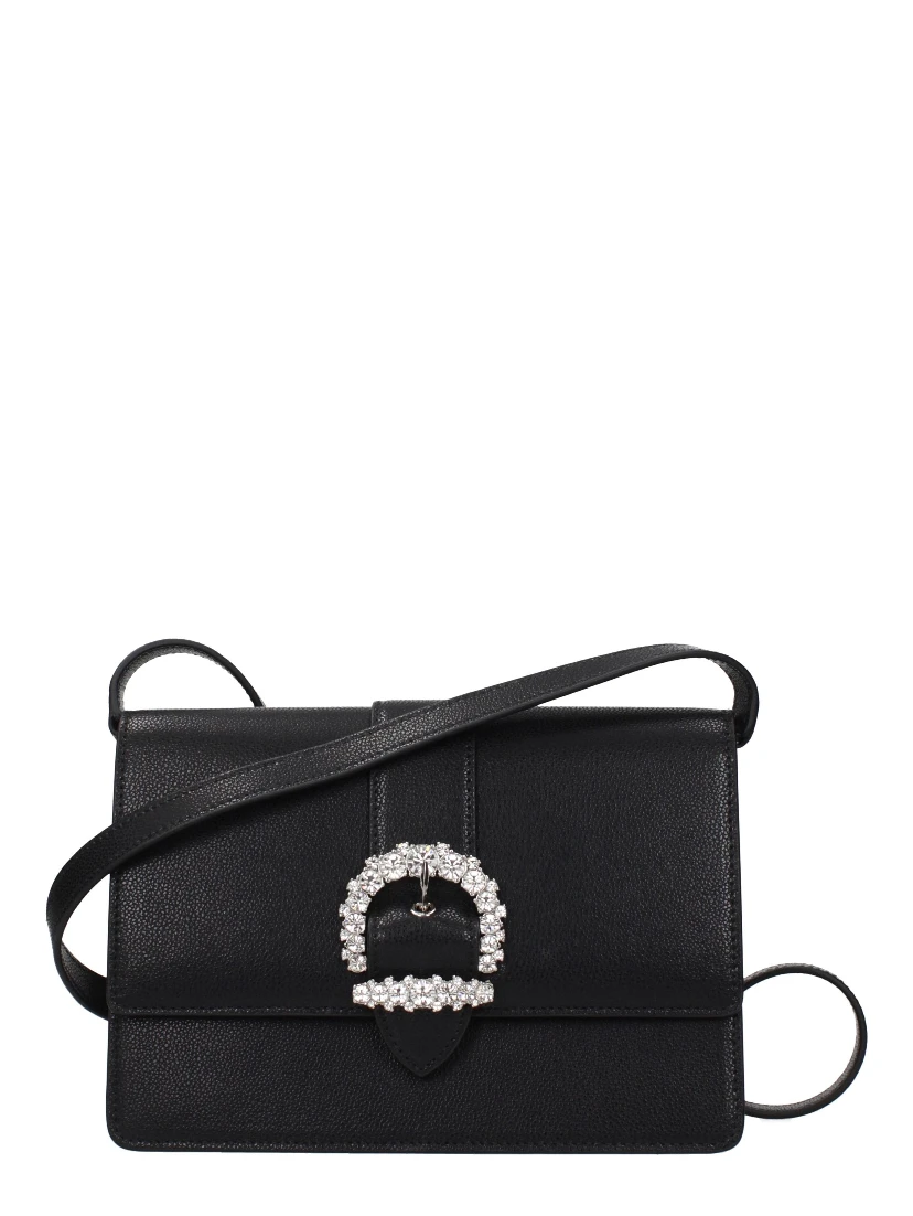 Black Leather Crossbody Bag