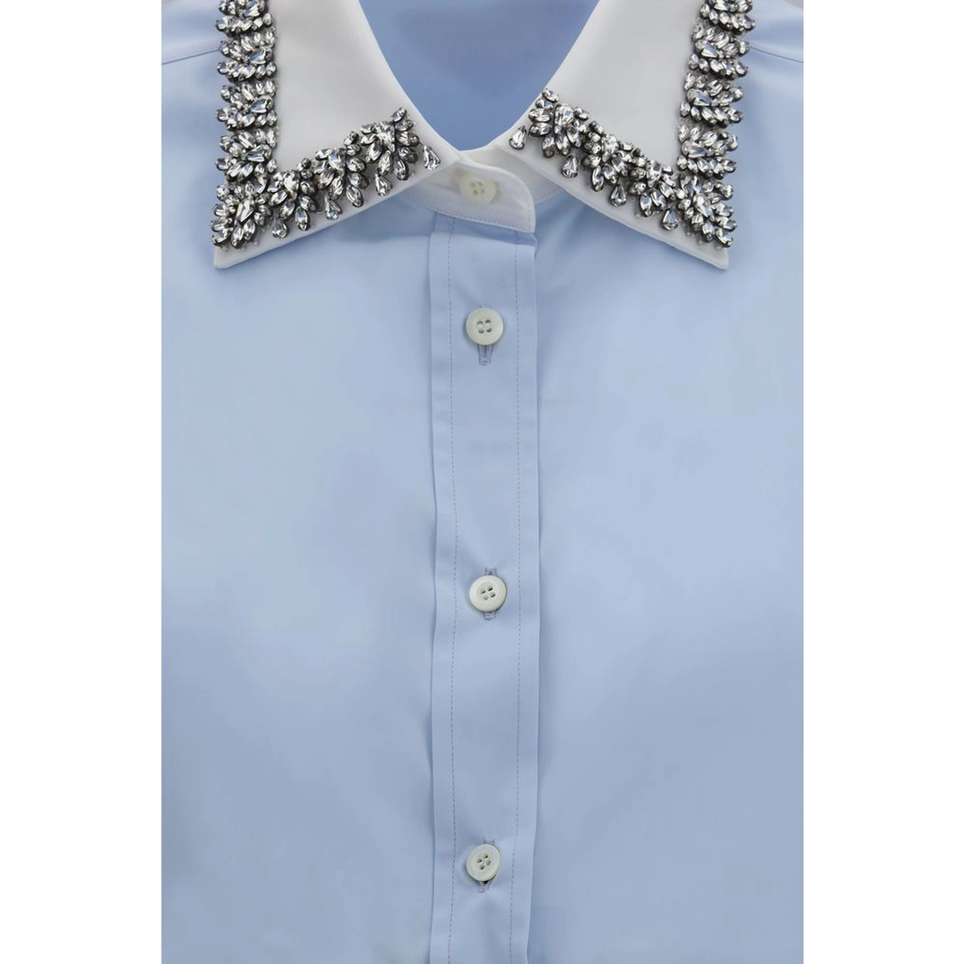 Blue Cotton Dress Shirt