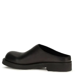 Black Calf Leather Bos Taurus Mules