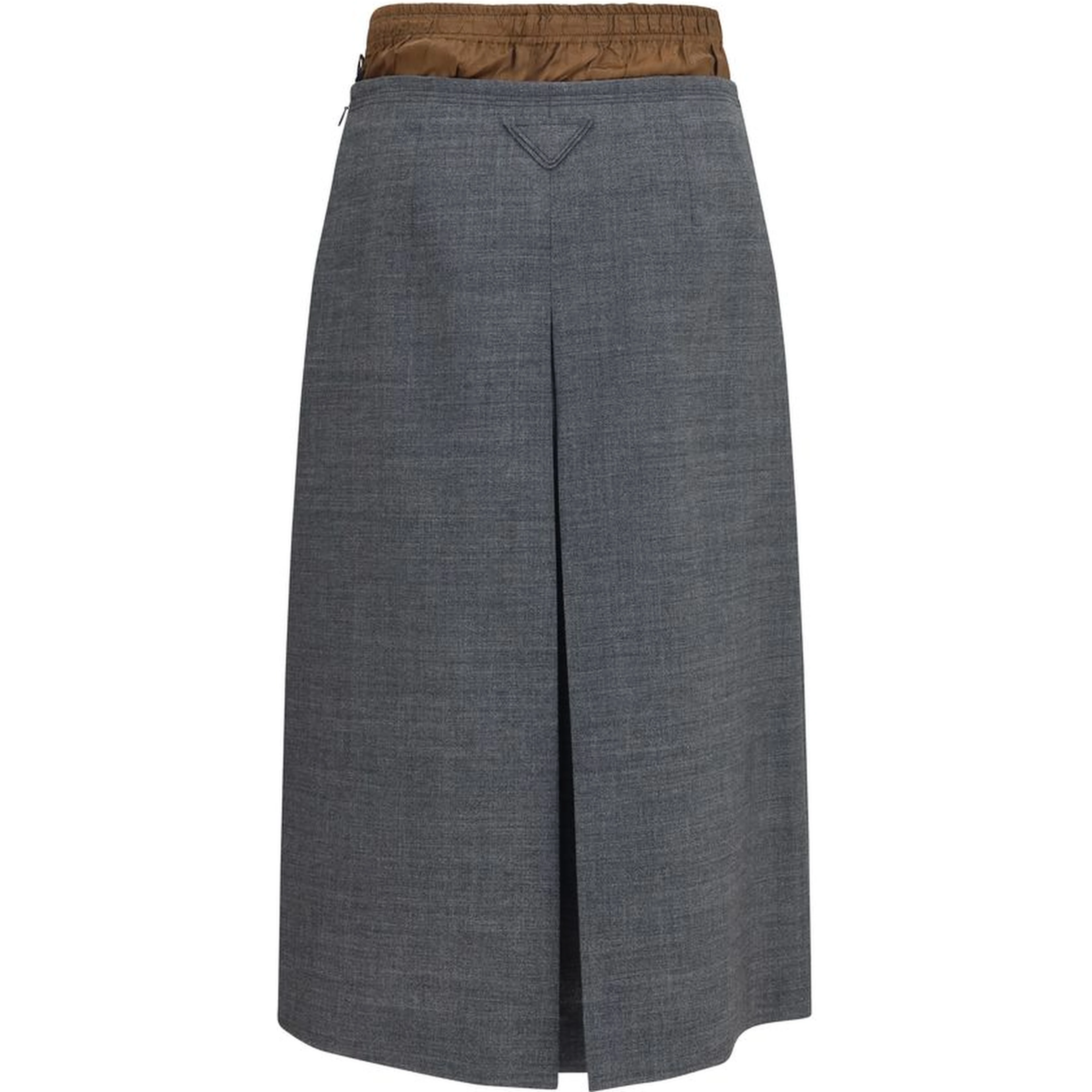 Gray Wool Oves Aries Midi Skirt