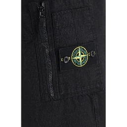 Black Cotton Cargo Pants