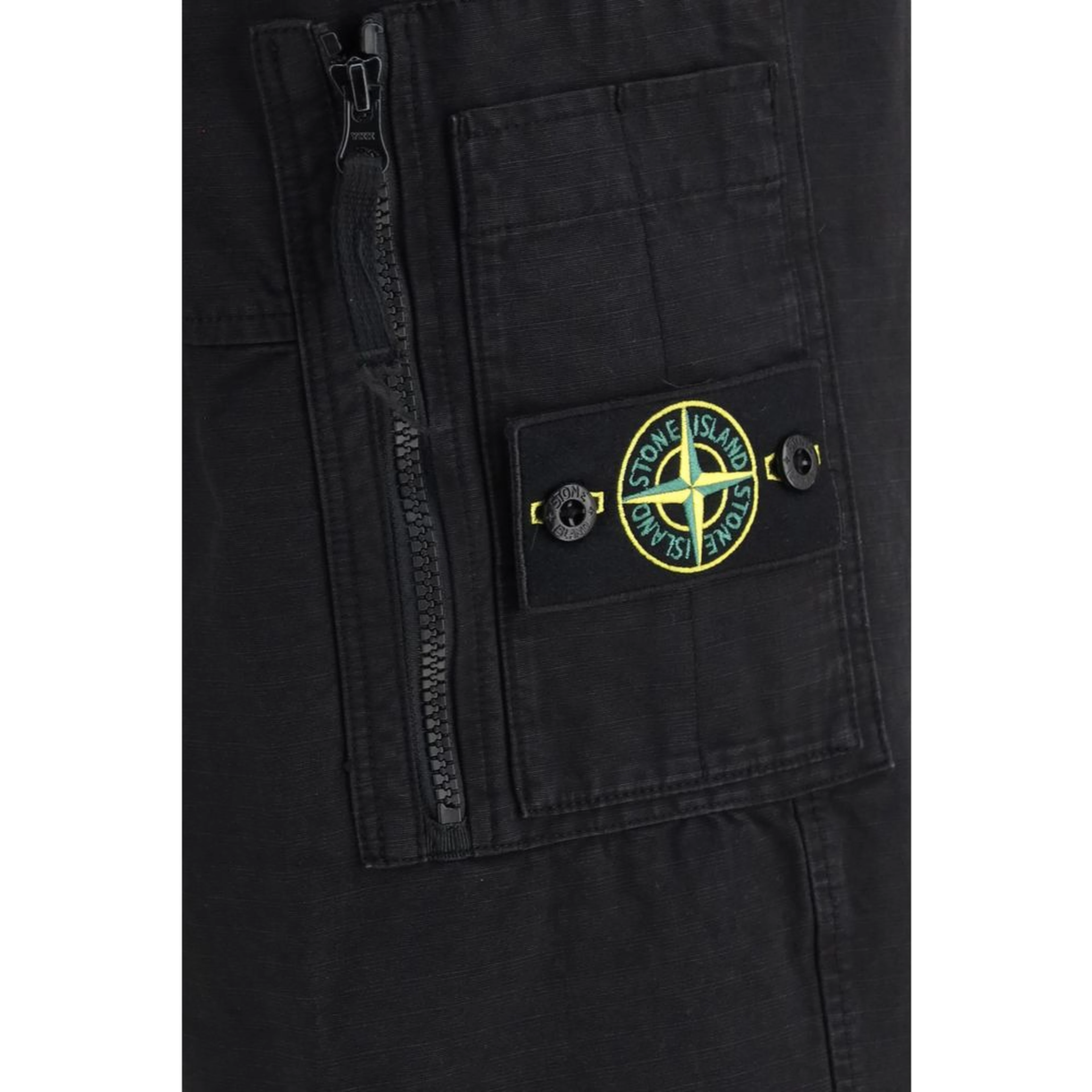 Black Cotton Cargo Pants