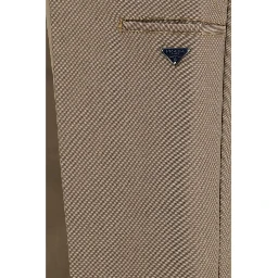 Brown Cotton Casual Pants