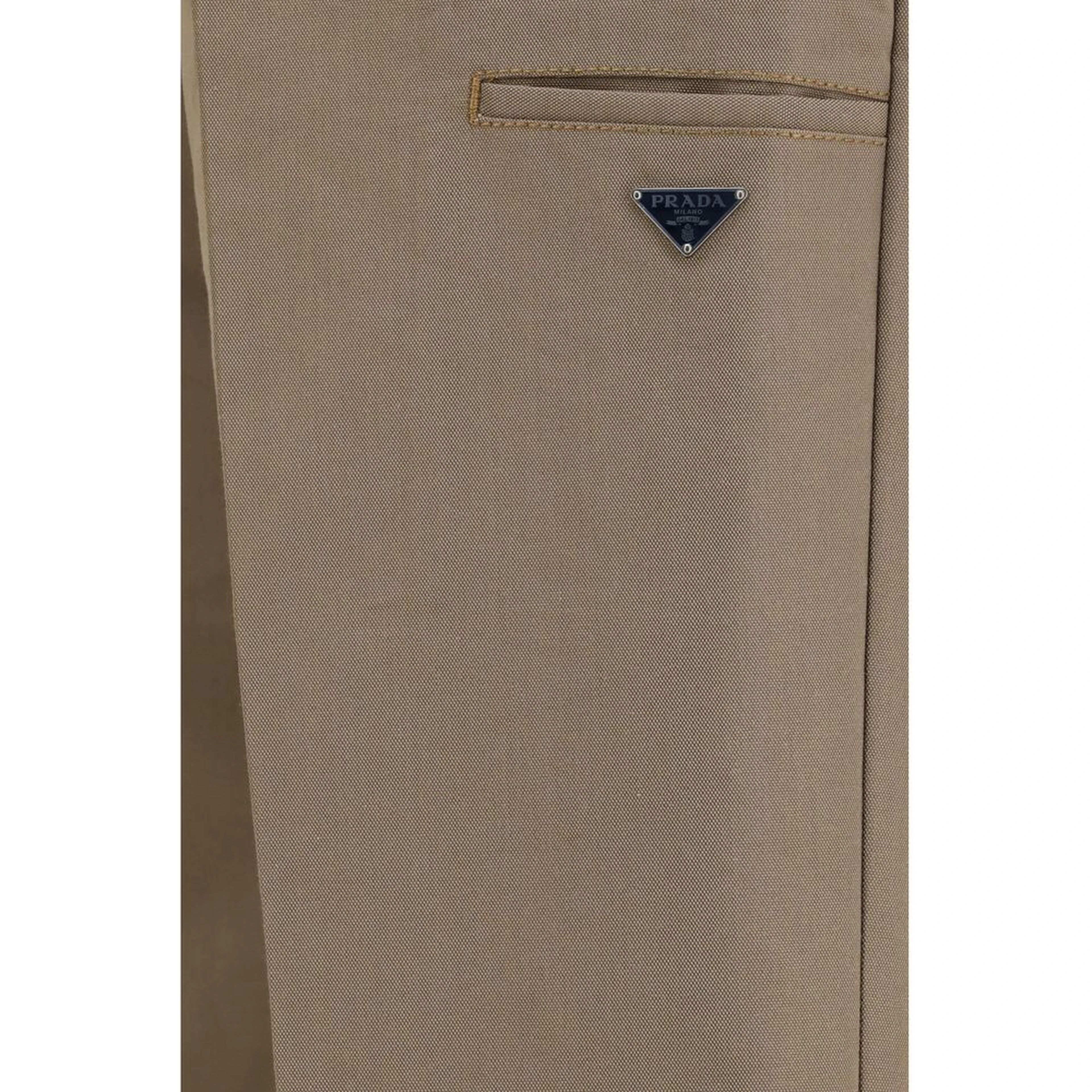 Brown Cotton Casual Pants