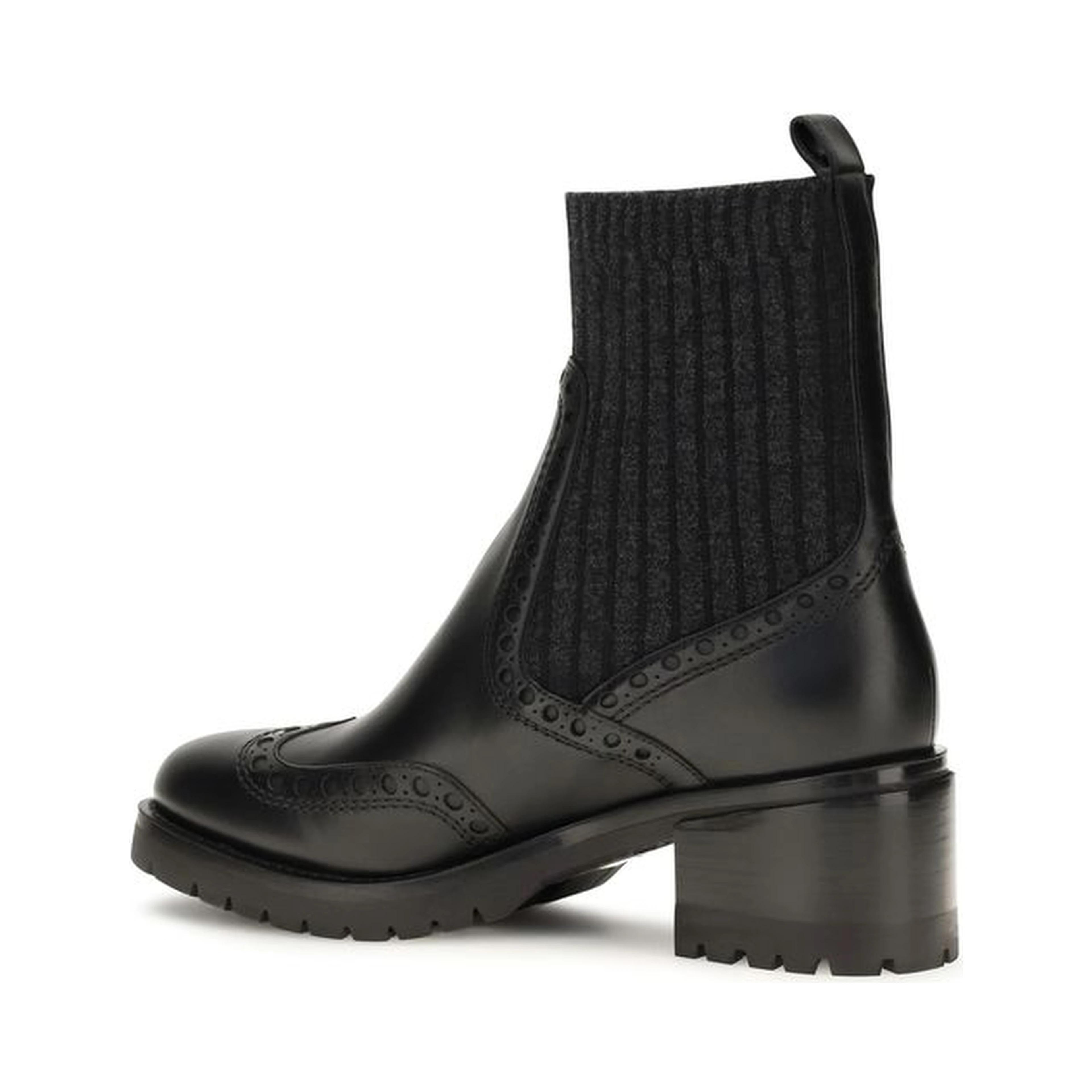 Black Calf Leather Bos Taurus Ankle Boots