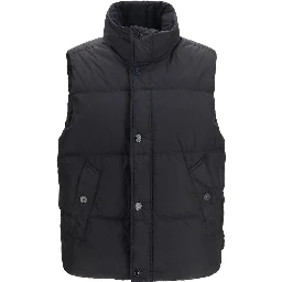 Black Goose Down Sleeveless Jacket