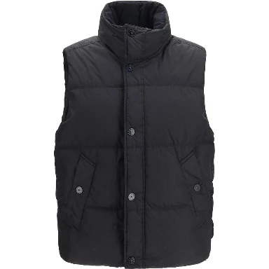 Black Goose Down Sleeveless Jacket
