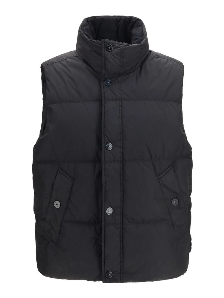 Black Goose Down Sleeveless Jacket