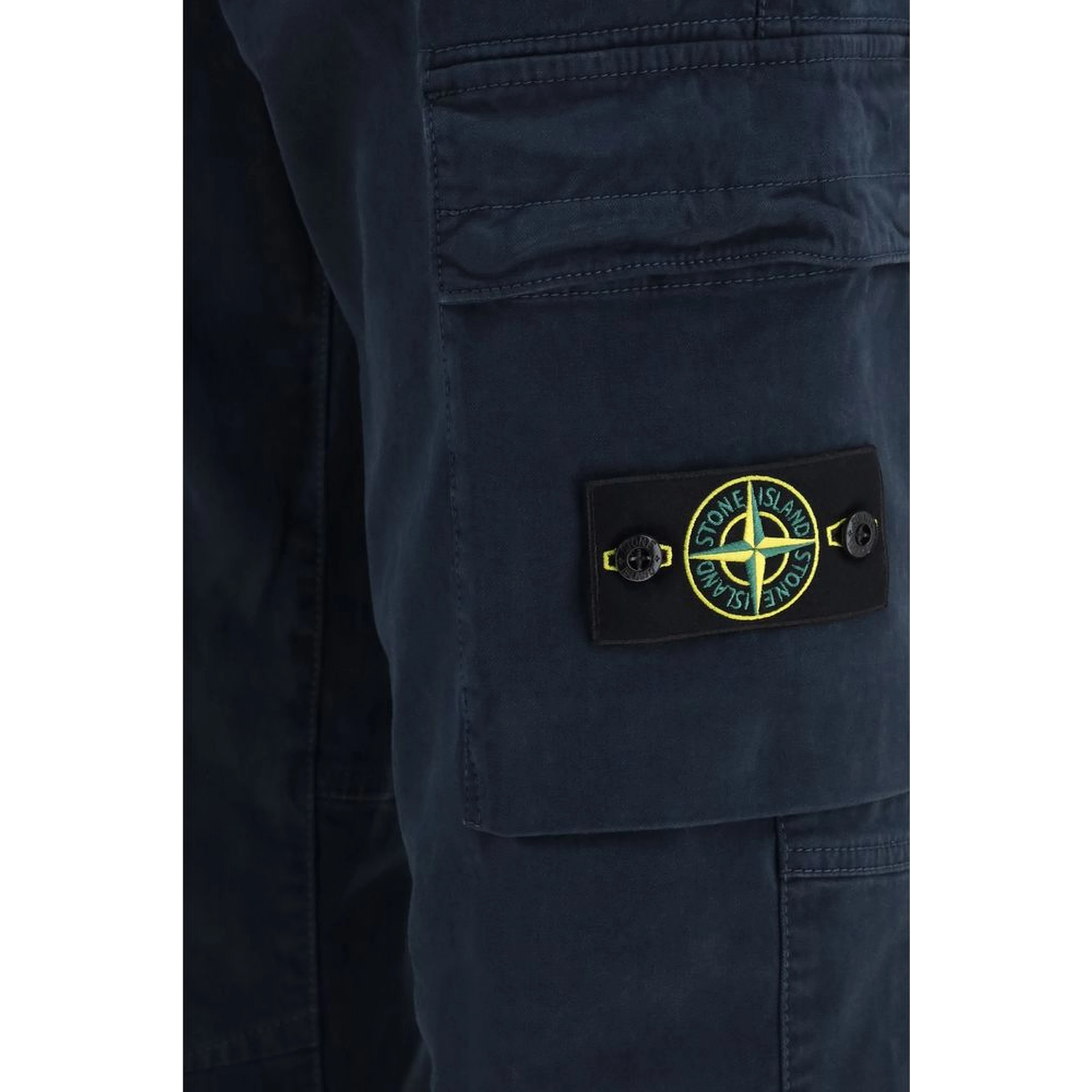 Blue Cotton Cargo Pants