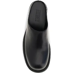 Black Calf Leather Bos Taurus Mules