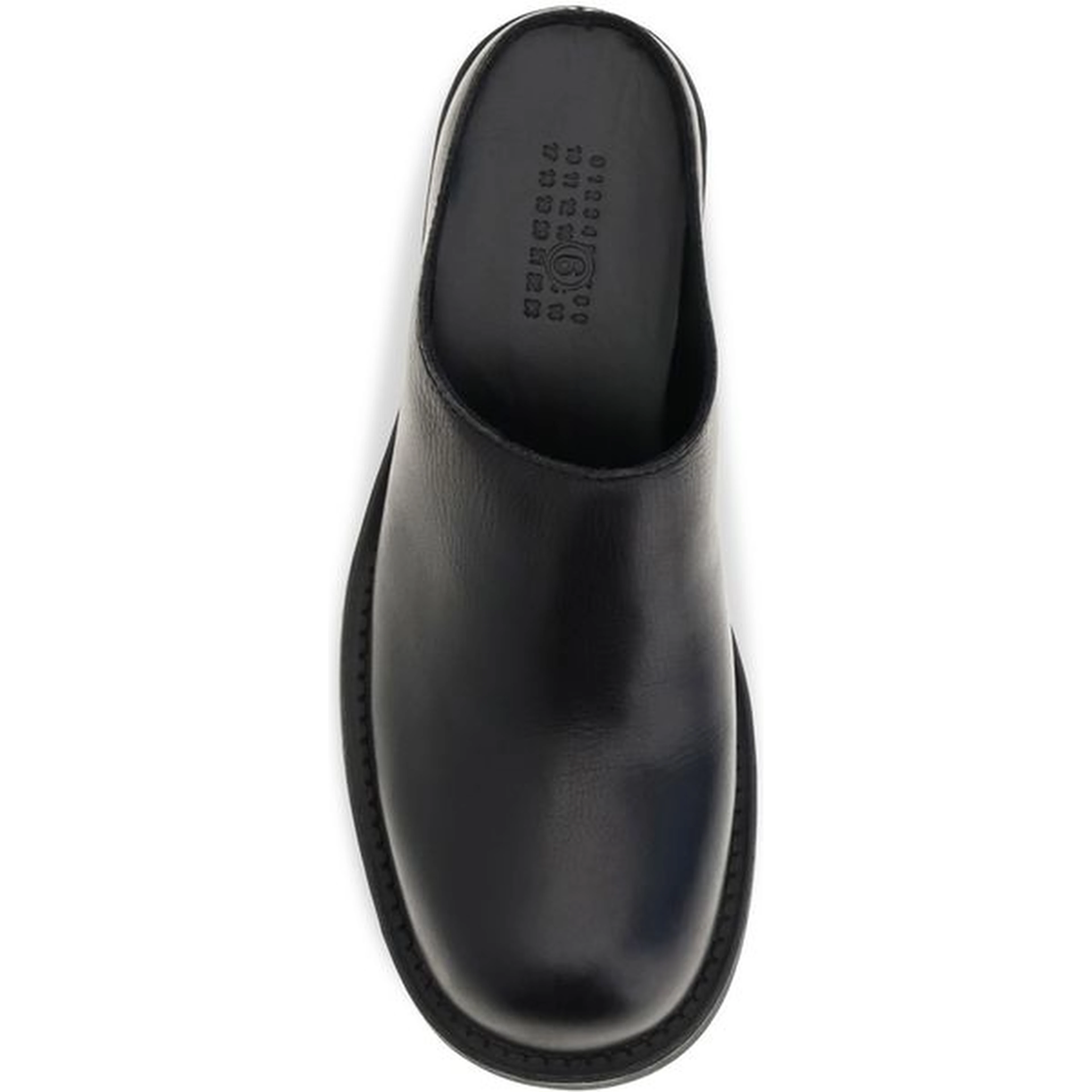 Black Calf Leather Bos Taurus Mules