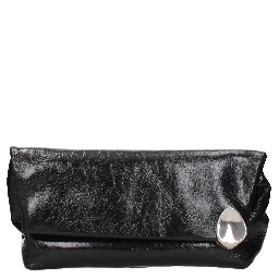 Black Leather Clutch Bag