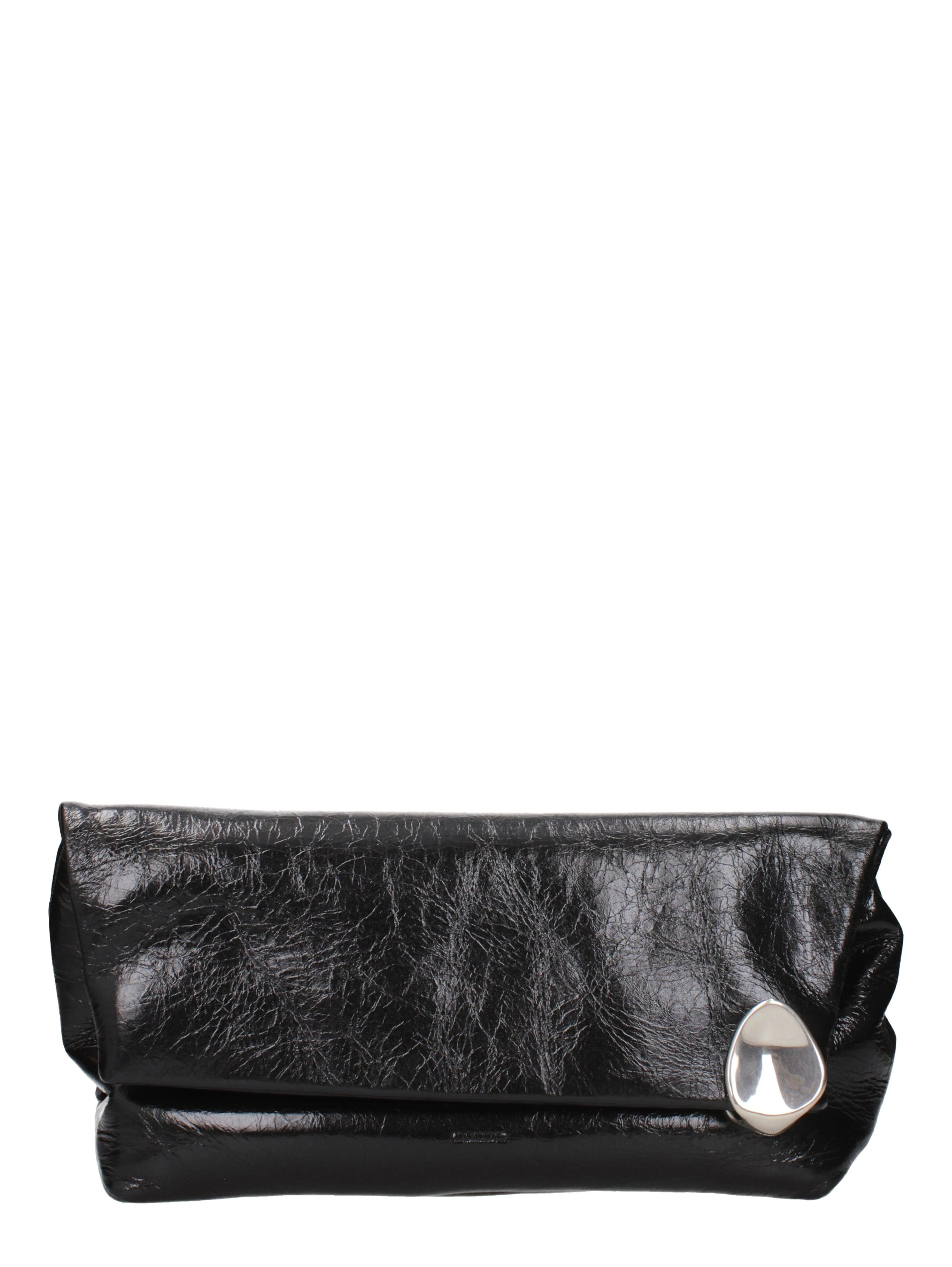 Black Leather Clutch Bag