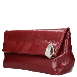 Red Leather Clutch Bag