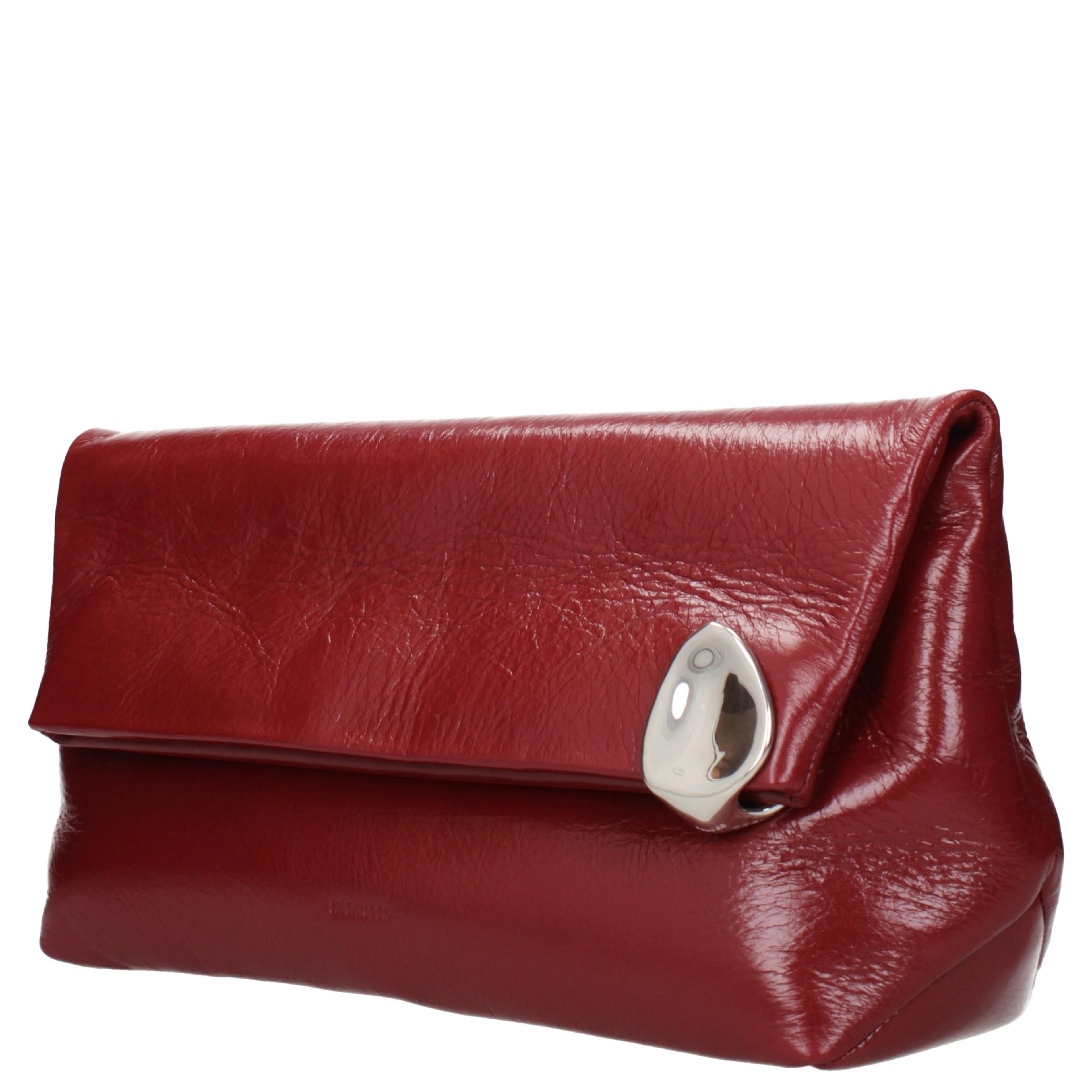 Red Leather Clutch Bag
