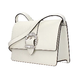 White Leather Crossbody Bag
