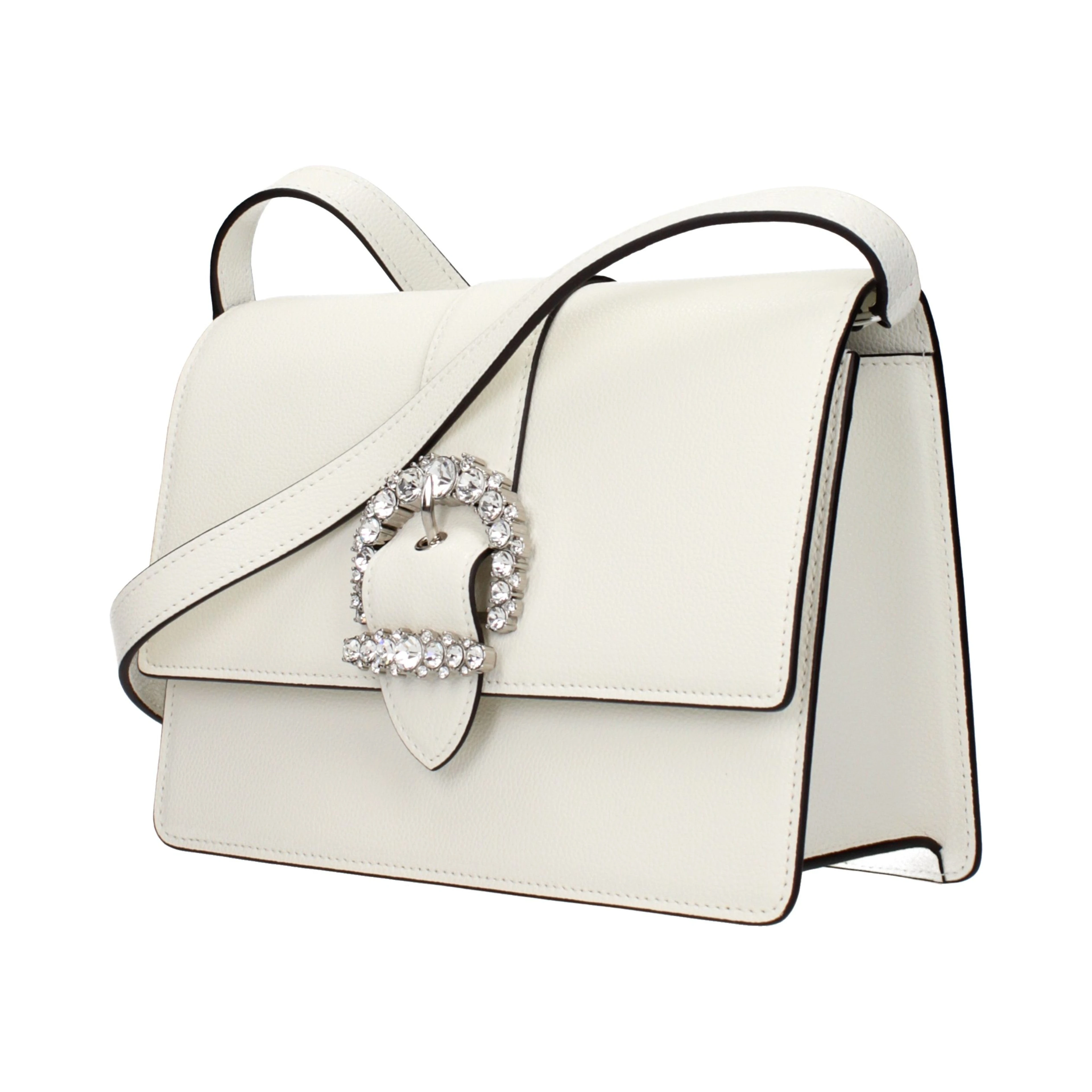 White Leather Crossbody Bag