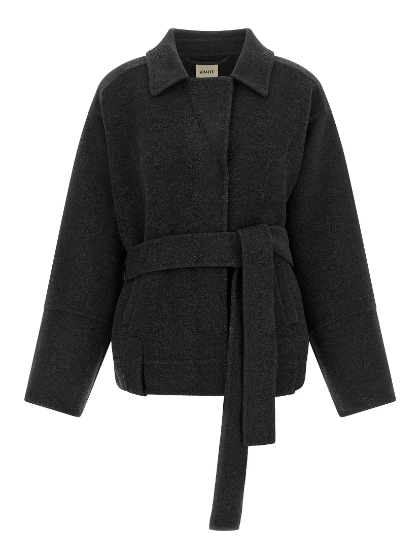 Gray Wool Full-Length Jacket