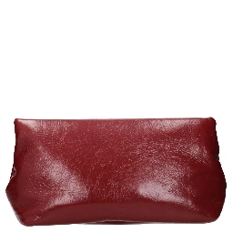 Red Leather Clutch Bag