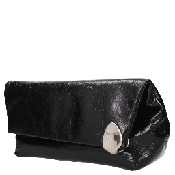 Black Leather Clutch Bag