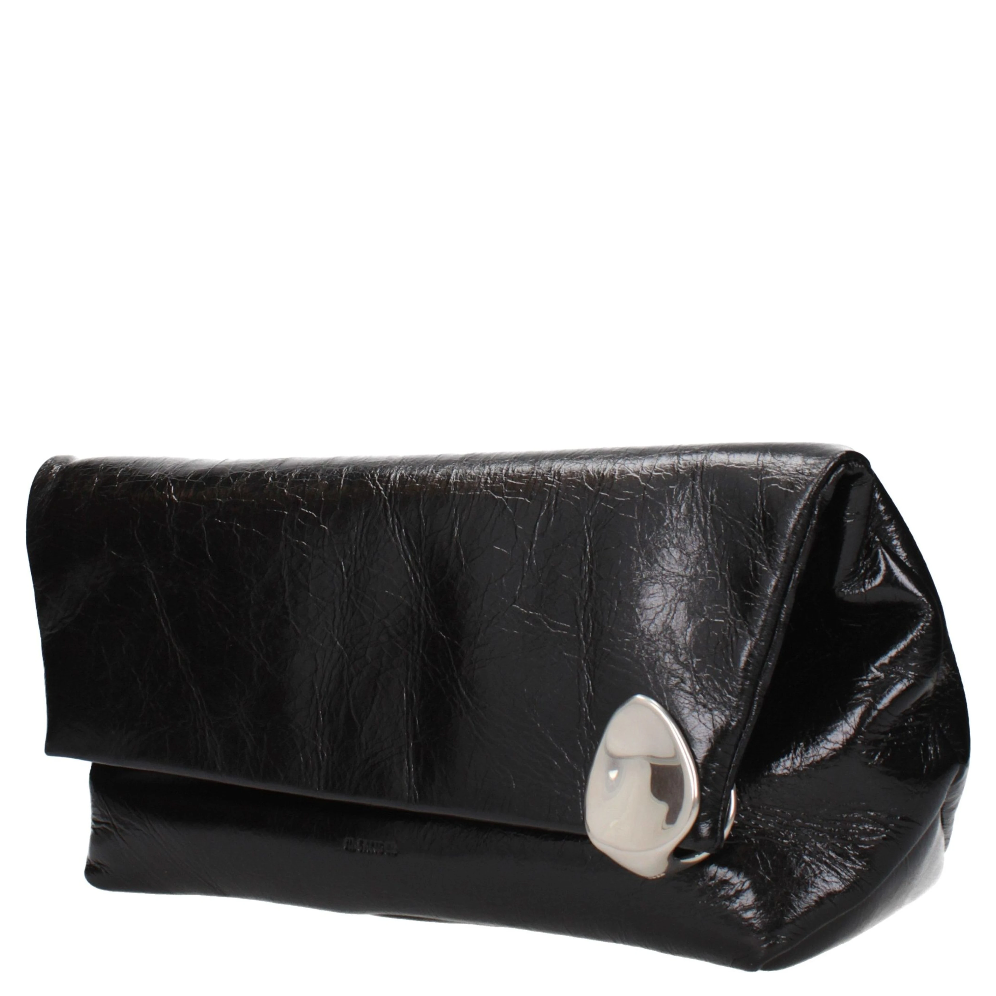 Black Leather Clutch Bag