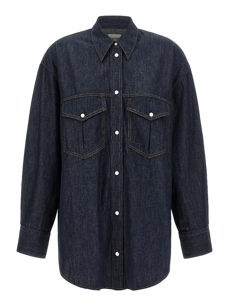 Blue Cotton Blouse