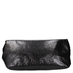 Black Leather Clutch Bag